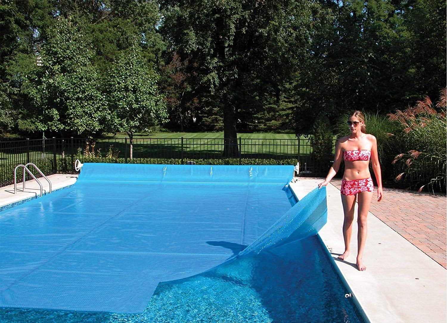 1600 Series Sun2Solar 18 x 40 Rectangle Blue Swimming Pool Solar Blanket Cover 