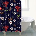 thumbnail image 4 of Pioneer Flower Floral Print Pattern Shower Curtain 72"x72", Bathroom Decorative Shower Curtain Set with 12 Hooks, Waterproof Washable, 4 of 6