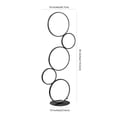thumbnail image 4 of JONATHAN Y Pluto Stacked Circles 45" 5-Light Contemporary Modern Iron/Aluminum Integrated LED Floor Lamp, Black, JYL7103A, 4 of 6