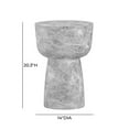 thumbnail image 5 of Pemberly Row Table d'Appoint Contemporaine Gris en Faux Marbre pour Intérieur/extérieur, 5 of 5