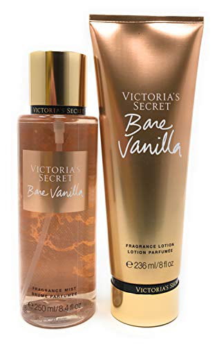 Victorias Secret Bare Vanilla Body Mist and Fragrance Lotion Set Full Size