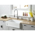thumbnail image 3 of Gourmetier GKFA331810SQ Arcticstone 33" Solid Surface White Stone Apron-Front Single Bowl Farmhouse Kitchen Sink with Strainer, Matte White, 3 of 8