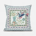 thumbnail image 2 of Love Your Vase Peacock Throw Pillow with Removable Cover in White Pink Gray 18x18, 2 of 8