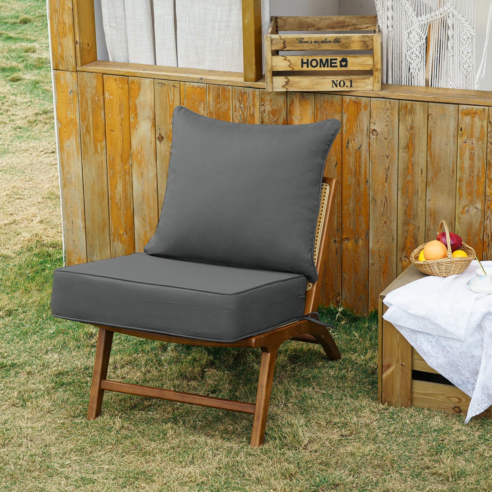 YEERSWAG 46.5x24x5.75 inch Outdoor Deep Seat Cushion Set,Water Repellant,Fade Resistant Patio Chair Cushion for Outdoor Patio Furniture
