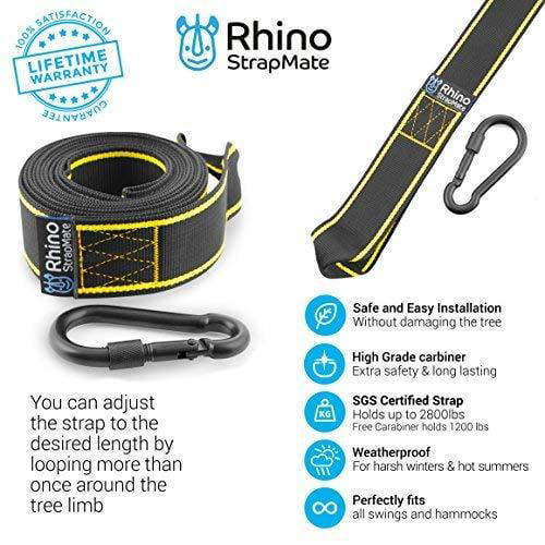 Ultra Durable 20ft Extra Long for Each Tree Swing Tree Swing Strap, Hammock Tree Strap with Tree Branches Pads for Backyard Swing 2 Pack Hold 6600 lbs Total Tree Swing Hanging Kit 