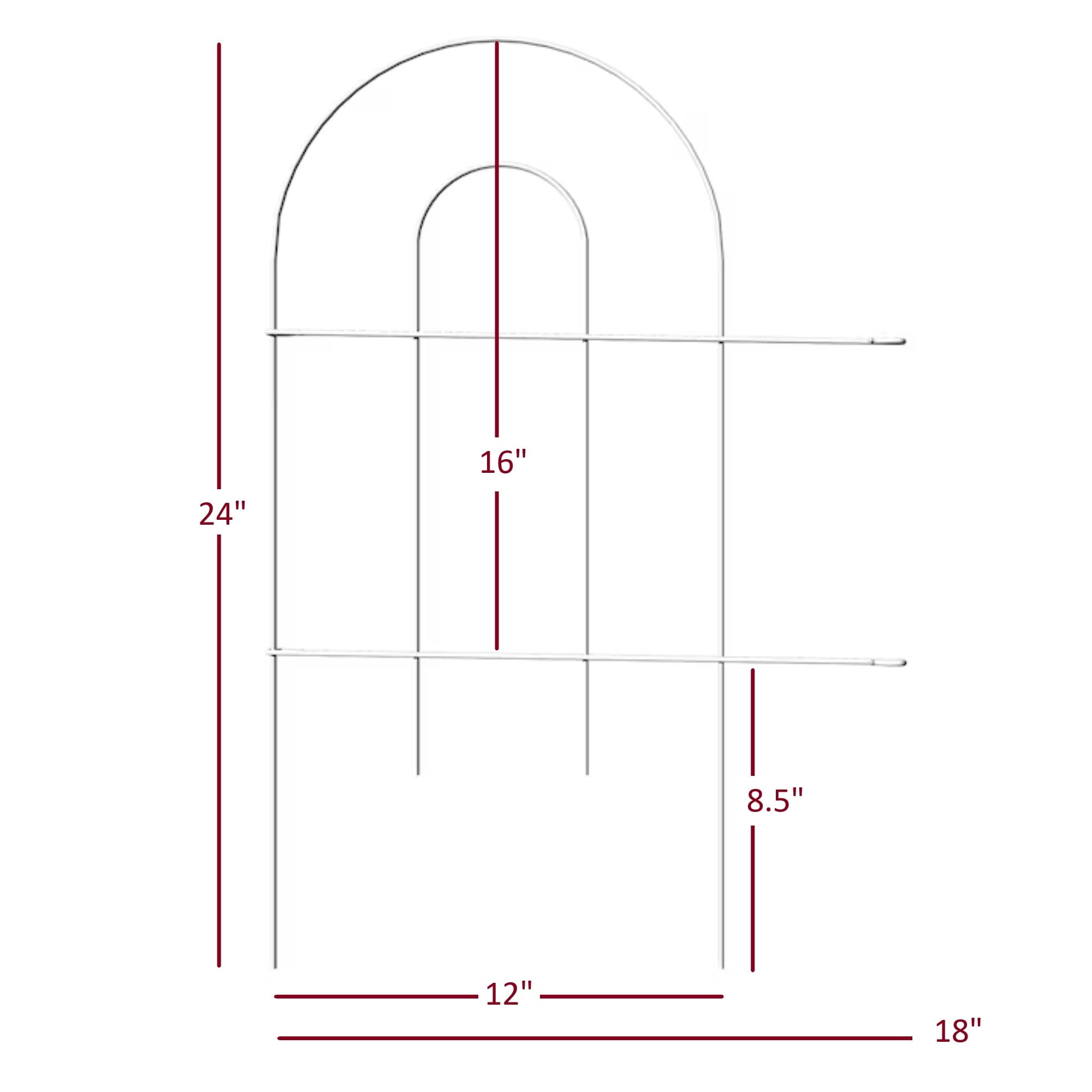 Origin Point Gard'n Border Round Folding Fence, White, 24-Inch x 10-Feet-(52410)