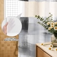 thumbnail image 2 of No Hook Shower Curtain, Black Grey Abstract Shower Curtains for Bathroom with See Through Top Window, Gradient Modern Geometric Simple Art Waterproof & Washable Bath Curtain Extra Long 72"x84", 2 of 7