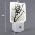 thumbnail image 2 of Sikiie Black And White Rose Led Night Light, Warm White,Cool White Lights for Bathroom,Hallway,Bedroom, Kids Room-UK, 2 of 7