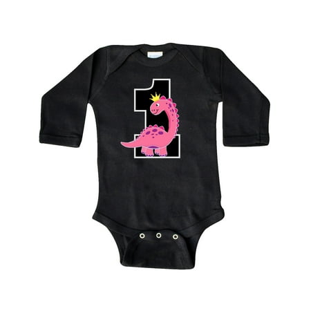 

Inktastic Dinosaur Girls 1st Birthday Outfit Gift Baby Girl Long Sleeve Bodysuit