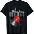 thumbnail image 1 of New York City Skyline Vinyl Record NYC Big Apple Mens Camiseta Turntable T-Camiseta, 1 of 7