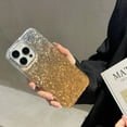 thumbnail image 2 of Case for iPhone 13 Pro Max Glitter Gradient Diamond Texture Cover - Sleek Lightweight Slim Non-Yellowing TPU Bumper Robust Shock-Resistant Protection Cover for iPhone 13 Pro Max - Gold, 2 of 7
