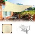 thumbnail image 2 of PBAZIH Beige Multi-purpose Sun Shading Net, Thickened Outdoor Heat Insulation Mesh for Patio, Parking, Courtyard, Balcony, Swimming Pool, Flower Garden, Roof Protection, 2 of 9