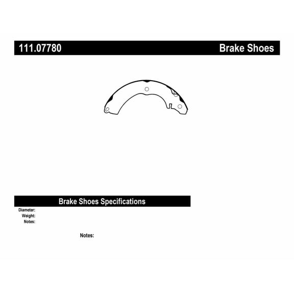 Centric Parts 111.07780 Centric Parts Brake Shoe