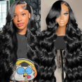 thumbnail image 1 of Peluca con encaje en la parte delantera DSMOW 13 x 6 Body Wave, 200% de densidad, 60 cm, 1 of 7