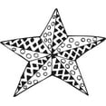 thumbnail image 1 of Printtoo Scrap-booking Star Design Square Wooden Rubber Stamp Card Paper Block-5 x 5 Inches, 1 of 1