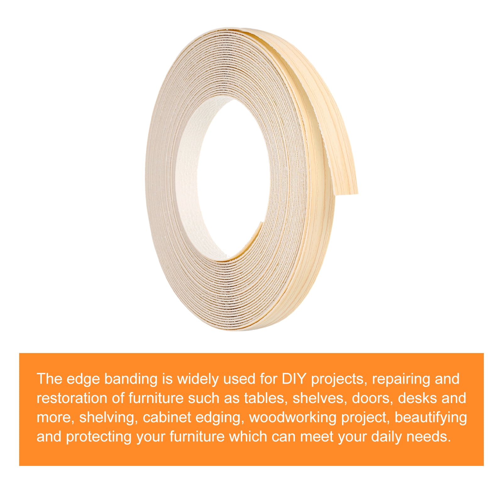 REGALWOVEN Pre-Glued Wood Edge Banding for Cabinet Edging and Furniture Restoration 3/4" x 49.2'