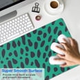 thumbnail image 4 of Long Mouse Pads for Desk,Green and Black Of Leopard Print Desk Mats on Top Of Desks, Desk Mouse Pad Extra Large with 3mm Non-Slip Base and Stitched Edge for Gaming,Office,Work,Home 31.5"x15.7", 4 of 6