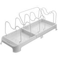 thumbnail image 4 of WASHWEPE Plastic Adjustable Dish Drying Rack for Kitchen Desktop with White Finish, 4 of 7