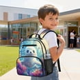 thumbnail image 4 of HUIACONG Cute Baby Seal Print 13.5 Inch Kids School Backpack Water Resistant Adjustable Padded Straps Lightweight Large Capacity Bookbag for Kindergarten Elementary Boys Girls, 4 of 7
