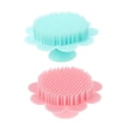 thumbnail image 1 of Cepillo de masaje para el cuero cabelludo con champú y cepillo de baño suave para bebés, cepillo de masaje de silicona para todo tipo de cabello, niño recién nacido, 2 piezas, 1 of 5