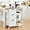 White, variant on SgoodS Kitchen Island Cart on Wheels with Bamboo Countertop, Rolling Serving Utility Trolley Cart with 3 Drawers, 3 Removable Shelves & Lockable Casters, Storage Cabinet for Dining Room, Bar, White