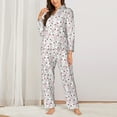 thumbnail image 2 of Fotbe Cute Rabbit Pattern Long Sleeve Pajama Set for Women,Sleepwear Set,2-piece Loungewear Set,Soft PJs Comfy Nightwear with Pockets -XX-Large, 2 of 7