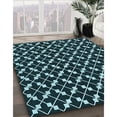 thumbnail image 3 of Ahgly Company Machine Washable Indoor Square Transitional Deep Teal Green Area Rugs, 7' Square, 3 of 7