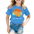 thumbnail image 3 of Toddler Girls T-shirt Capybara Printed Short Sleeve Crew Neck Casual Summer Graphic Tee, 3 of 3