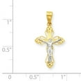 thumbnail image 2 of Beautiful 10K w/Rhodium Filigree Crucifix Pendant, 2 of 2