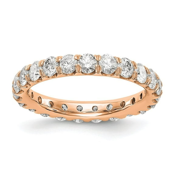 Auriga Fine Jewelry 14K Rose Gold Lab Grown Diamond VS/SI DEF 3ct. Eternity Band for Women Size 6