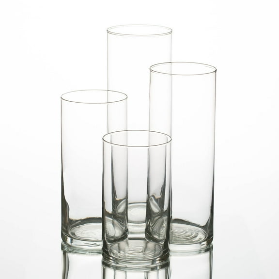 Eastland Cylinder Vases 6" , 7.5", 9" & 10.5" Set of 4