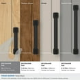 thumbnail image 3 of Amerock Farewind 3 inch (76mm) Center-to-Center Matte Black Cabinet Pull, 3 of 6