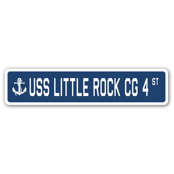 USS LITTLE ROCK CG 4 Street Sign us navy ship veteran sailor gift