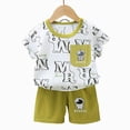 thumbnail image 5 of Summer Boys Girls 2 Piece Outfits Toddler Boy Clothes Sets Cute Skateboard Bear Print T-Shirt and Solid Shorts Outfit, 5 of 6