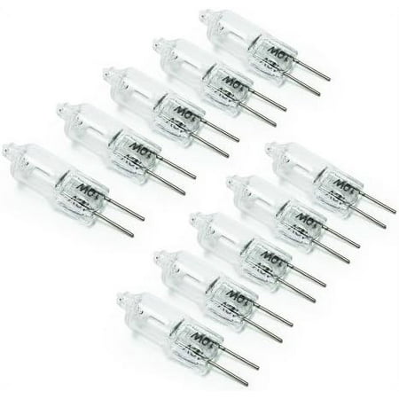 

(10 Bulbs Halogen Light Bulb 10 Watt Bi-Pin Halogen Light Bulb 12 Volt Base 10 Watt Type Bulb