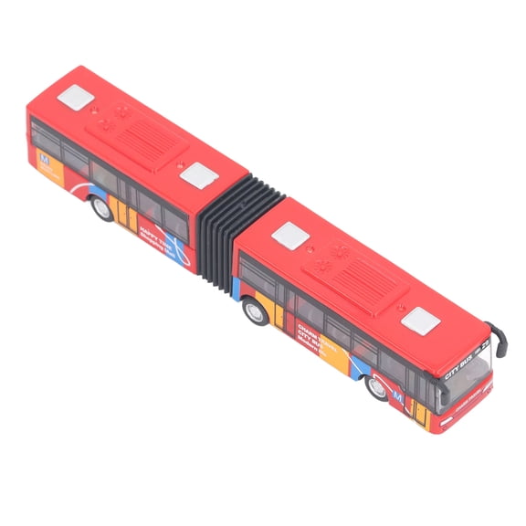 Extended Length Alloy Bus Vehicle Toy Red Pull Back City Bus Model for Kids 10 inches / 25.4 cm