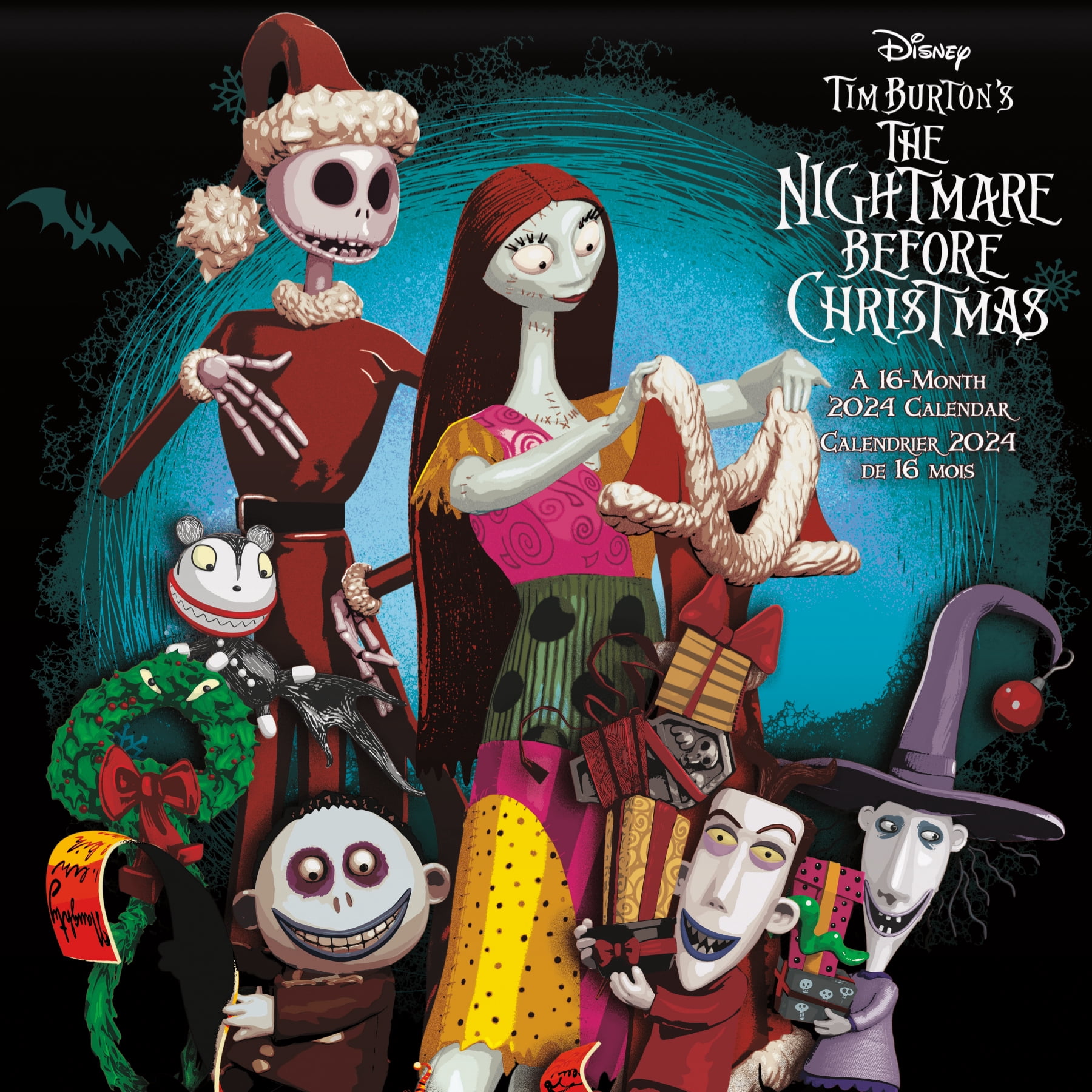 Trends International 2024 Disney The Nightmare Before Christmas Wall Calendar & Magnetic Frame