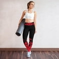thumbnail image 3 of Red on Black Leggings for Women Butt Lift Yoga Pants for Women Tummy Control Leggings High Waisted, 3 of 8