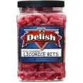 thumbnail image 2 of Sweet & Sour Strawberry Licorice Bits by Its Delish, 2.5 LBS 40 Oz Jumbo Container Jar  Chewy Red Strawberry Lightly Sour Candy Twists  Great Gifts Party Sweets  Made in USA, Vegan, Kosher, 2 of 6