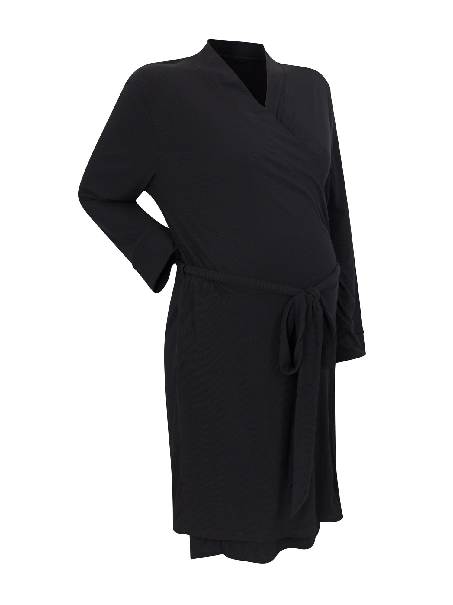 Ingrid & Isabel For Every Belly Women's Maternity Ribbed Robe, Sizes S-XXXL