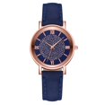 thumbnail image 1 of Reloj clásico elegante para mujer con correa de cuero para mujeres y niñas, reloj de cuarzo resistente al agua, 1 of 8