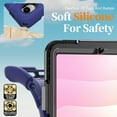 thumbnail image 4 of Funda para Samsung Galaxy Tab Tab S11 (11 pulgadas) 2025 SM-X730/SM-X736B, funda protectora a prueba de golpes para niños con soporte para lápices, correa de mano giratoria 360 y soporte, correa de, 4 of 9
