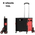 thumbnail image 3 of Folding 75L Folding Shopping Cart Universal Silent Brake Wheel Shopping Cart, 3 of 8