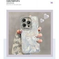 thumbnail image 4 of Feather Gradient Butterfly Glitter Fine Hole Phone Case, Lens Fully Covered, Plated Bezel, Small Fresh Girl, for iPhone 15 14 13 12 11 Pro Max Plus Phone Case (Blue,iPhone 14 Pro Max), 4 of 8