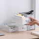 thumbnail image 1 of Organizador de Escritorio Apilable Blanco - Caja de Almacenamiento de Plástico Transparente para Oficina, Hogar y Baño - 1 Unidad, 1 of 4