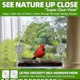 thumbnail image 2 of Window Bird Feeder with Non-Marking Self-Adhesive Hooks, Clear and Transparent, Outdoor Wild Bird Watching Gift, Garden Decor (with Large Window), 2 of 6