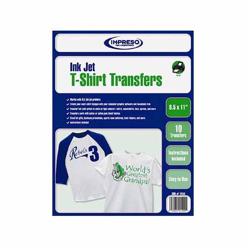 Universal Inkjet T-Shirt Transfer Sheets with Superior Photo Quality (8.5" x 11", 10 Sheets/Pack ...