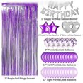 thumbnail image 2 of Girls Birthday Decorations Purple and Silver Lavender Party Decorations Set for Women Including Happy Birthday Banner Balloons Confetti Latex Balloons, 2 of 5