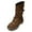 Brown, variant on UngA Cowboy Boots for Women Women's Cowgirl Boots Mid Calf Western Cowboy Boots Round toe Chunky Heel Ankle Boots Black,5.5
