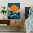 thumbnail image 5 of Great Wave and Sun Canvas Wall Art, Classic Ocean Art Print for Living Room, Bedroom, Office, Kitchen and Cafe Decor, 5 of 8